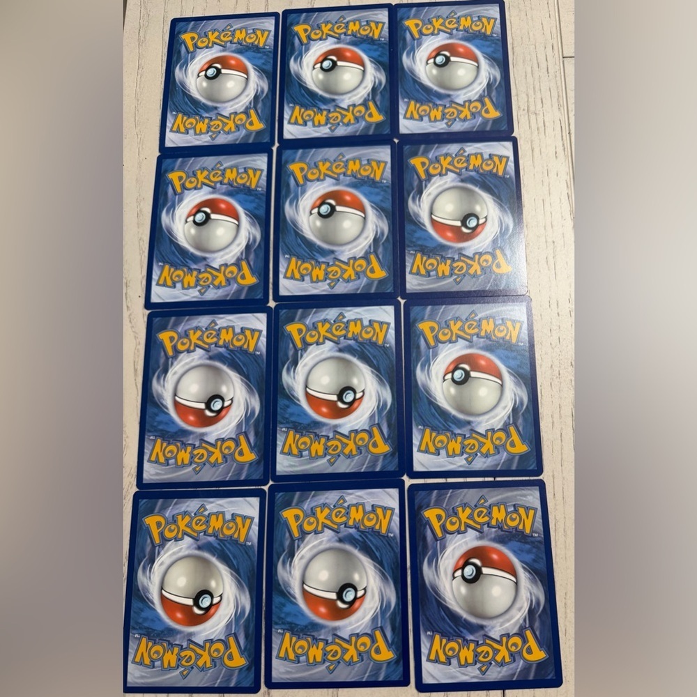 Pokémon Trading Card Backs - Blue & Red Poké Ball Design